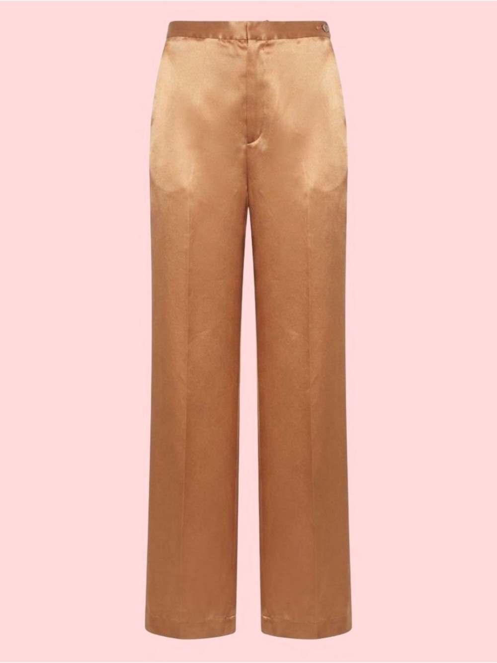 LEAVING SOON Vintage 70s/80s Colours Peach Satin Wide-Leg Pants, modern Size 6